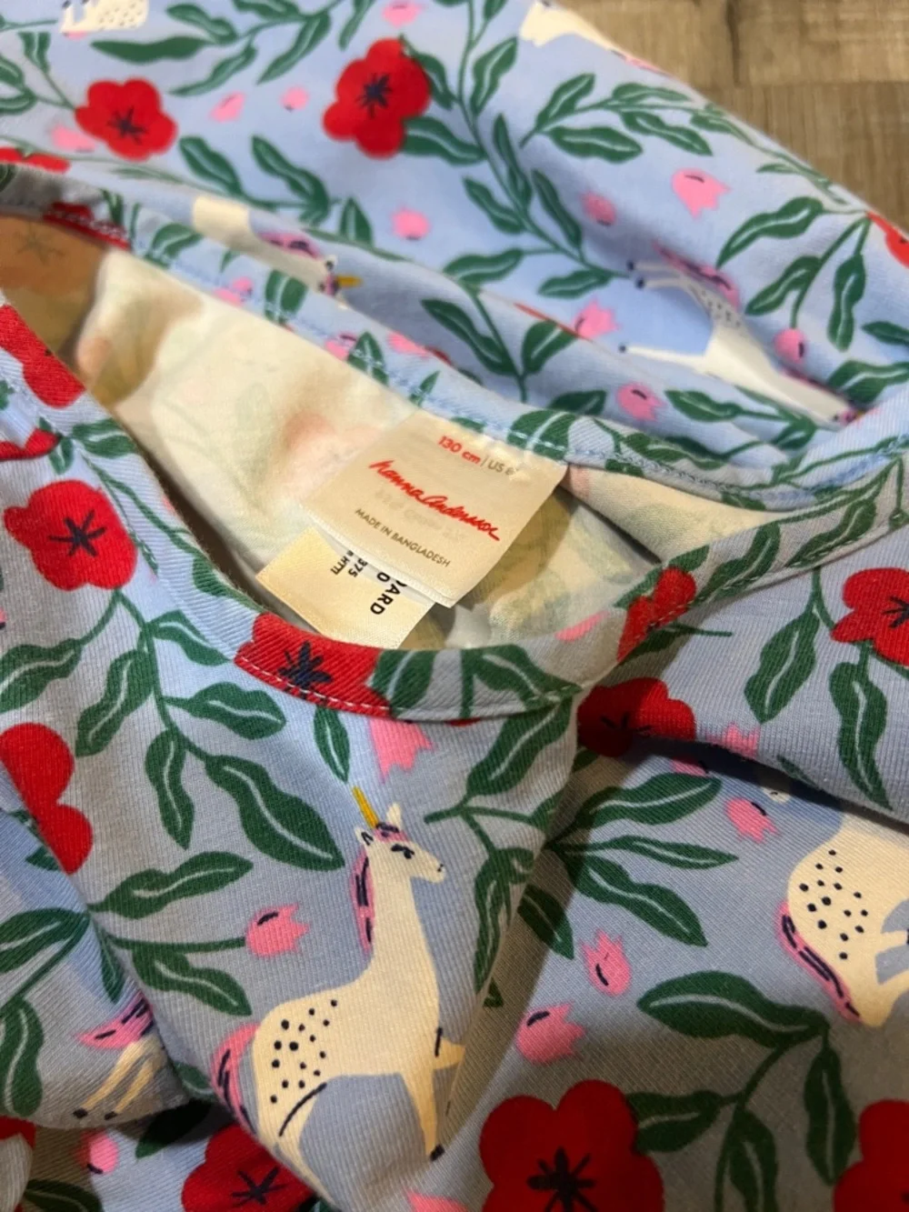 Hanna Andersson skater dress size 8 unicorn print - Picture 4 of 5